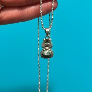 925s Tiger CAT SERAPHINITE necklace